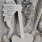 Skrzydła na stojaku do makramy z HDF 17cm x 14cm  H369