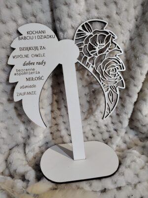 Skrzydła na stojaku do makramy z HDF 17cm x 14cm  H369