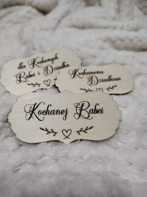 Tabliczka na Dzień Babci i Dziadka ze sklejki 9cm x 4,5cm DB27