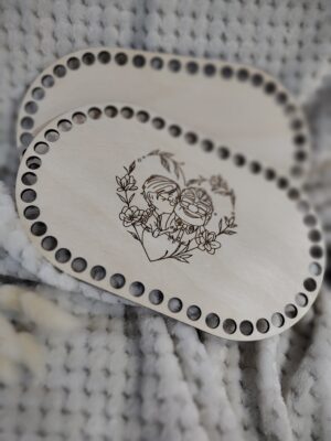 Baza do szydełkowania na koszyk, sztućce ciasteczka BAZ21