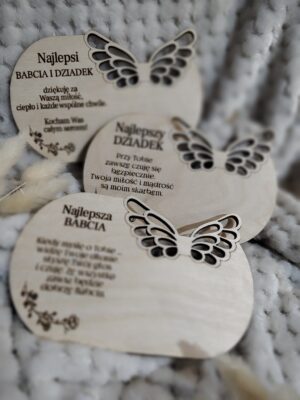 Baza do makramy ze sklejki podziękowania dla dziadków 13cmx8,5cm N882