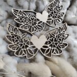 Skrzydła do makramy drewniane 10cm x 5cm  N883