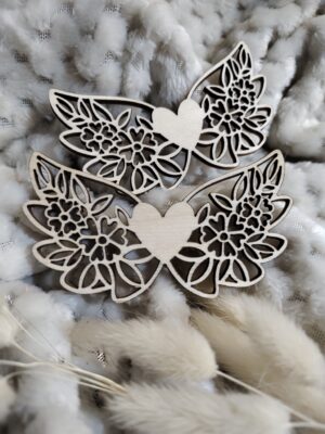 Skrzydła do makramy drewniane 10cm x 5cm  N883