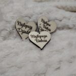 Serduszko drewniane dla babci i dziadka 2cm  DB25