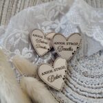 Serduszko drewniane na dzień babci i dziadka 3cm DB34