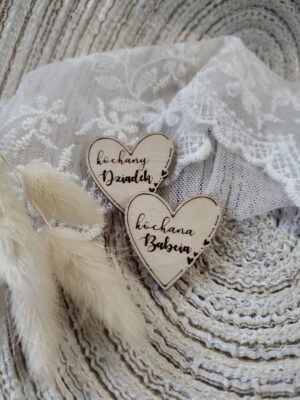 Serduszko ze sklejki na dzień babci i dziadka 3cm DB35