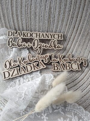 Napis do makramy na Dzień babci i dziadka 10cm x 4cm DB42