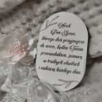 Tabliczka na I Komunię Świętą z HDF 10cm x 6cm H389