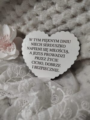 Tabliczka na I Komunię Świętą z HDF 7,5cm x 6,5cm H391