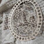 Baza witraż zawieszka na Wielkanoc do makramy 20cm N894