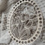 Baza witraż zawieszka na Wielkanoc do makramy 20cm N895