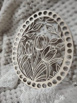 Baza witraż zawieszka na Wielkanoc do makramy 20cm N895