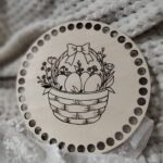 Baza na koszyk Wielkanocny do makramy ze sklejki 17cm N887