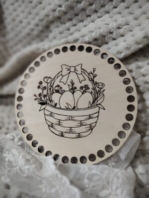 Baza na koszyk Wielkanocny do makramy ze sklejki 17cm N887