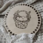 Baza na koszyk Wielkanocny do makramy ze sklejki 17cm N888