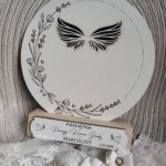 Pamiątka na I Komunię Świętą z HDF 18cm x 20cm 35 znaków H401