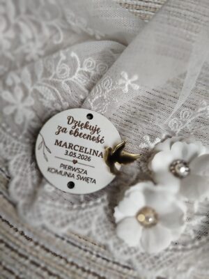 Podziękowania na I Komunię Świętą z HDF 4,5cm 35 znaków H396