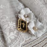 Dodatek scrapka do aniołka z makramy na Komunię 3cm PL3