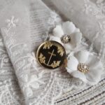 Dodatek scrapka do aniołka z makramy na Komunię 3cm PL4