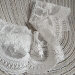 Koronka tiul metry ecru do makramy T101