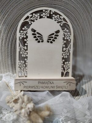 Pamiątka na I Komunię Świętą ze sklejki 15cm x 20cm PK3