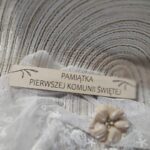 Tabliczka na I Komunię Świętą ze sklejki 15cm x 2,5cm PK4