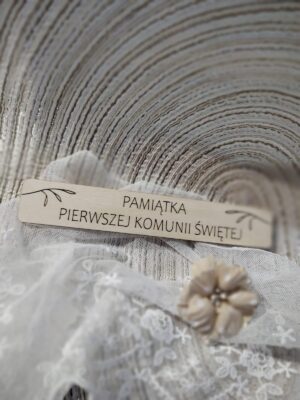 Tabliczka na I Komunię Świętą ze sklejki 15cm x 2,5cm PK4