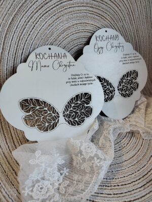 Podziękowania na I Komunię Świętą z własnym tekstem HDF 15cm x 14cm 35 znaków H424