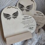 Podziękowania na I Komunię Świętą ze sklejki 18cm x 18cm 35 znaków PK14