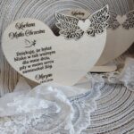 Podziękowania na I Komunię Świętą ze sklejki 16cm x 12cm 35 znaków PK15