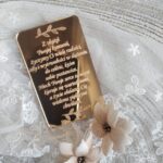 Tabliczka złota na Komunię Świętą 8cm x 5cm PL13