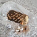 Tabliczka złota na I Komunię Świętą 10cm x 5cm PL15