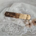 Tabliczka złota na I Komunię Świętą 12,5cm x 2,4cm PL18