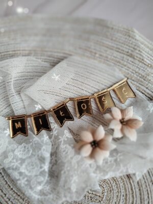 Tabliczka złota na ślub 15cm x 3cm PL22