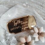 Tabliczka złota na ślub 8cm x 4cm PL23