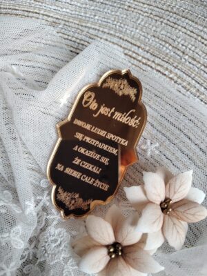 Tabliczka złota na ślub 10cm x 5cm PL29