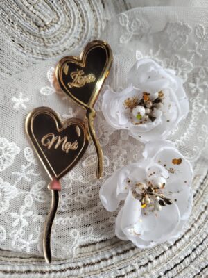 Tabliczka złota na ślub 7cm x 3cm PL30