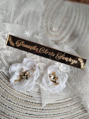 Tabliczka złota do makramy 13cm x 1,8cm PL34