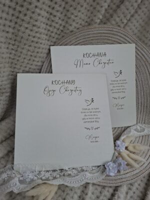 Tło do ramki z makramy Komunia Święta z HDF 25cm x 25cm 35 znaków HT1