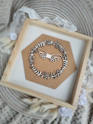 Tło do ramki z makramy z HDF 21cm HT6