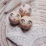 Buźki główki zajaczek Premium brązowe B26