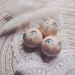 Buźki główki zajaczek Premium niebieski B25