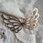 Skrzydełka złote do aniołka z makramy 11cm x 6cm PL38