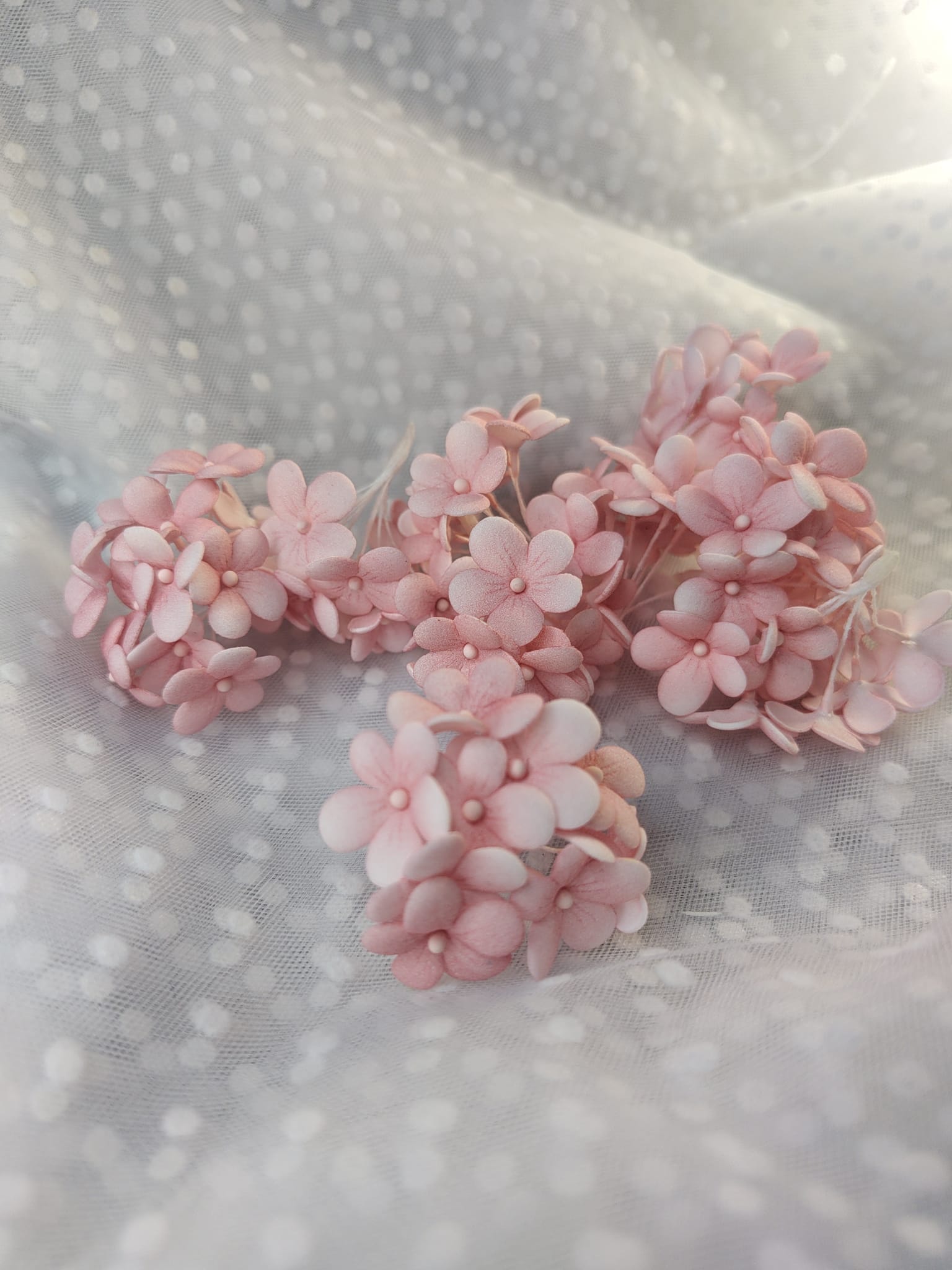 Mini kwiatki różowe 10 szt 1,5cm K157