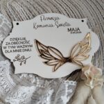 Podziękowanie na I Komunię Świętą z HDF 13cm x 9cm 35 znaków H435