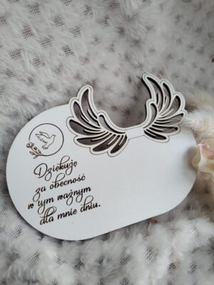 Podziękowanie z magnesem na I Komunię Świętą z HDF 12cm x 9cm H439