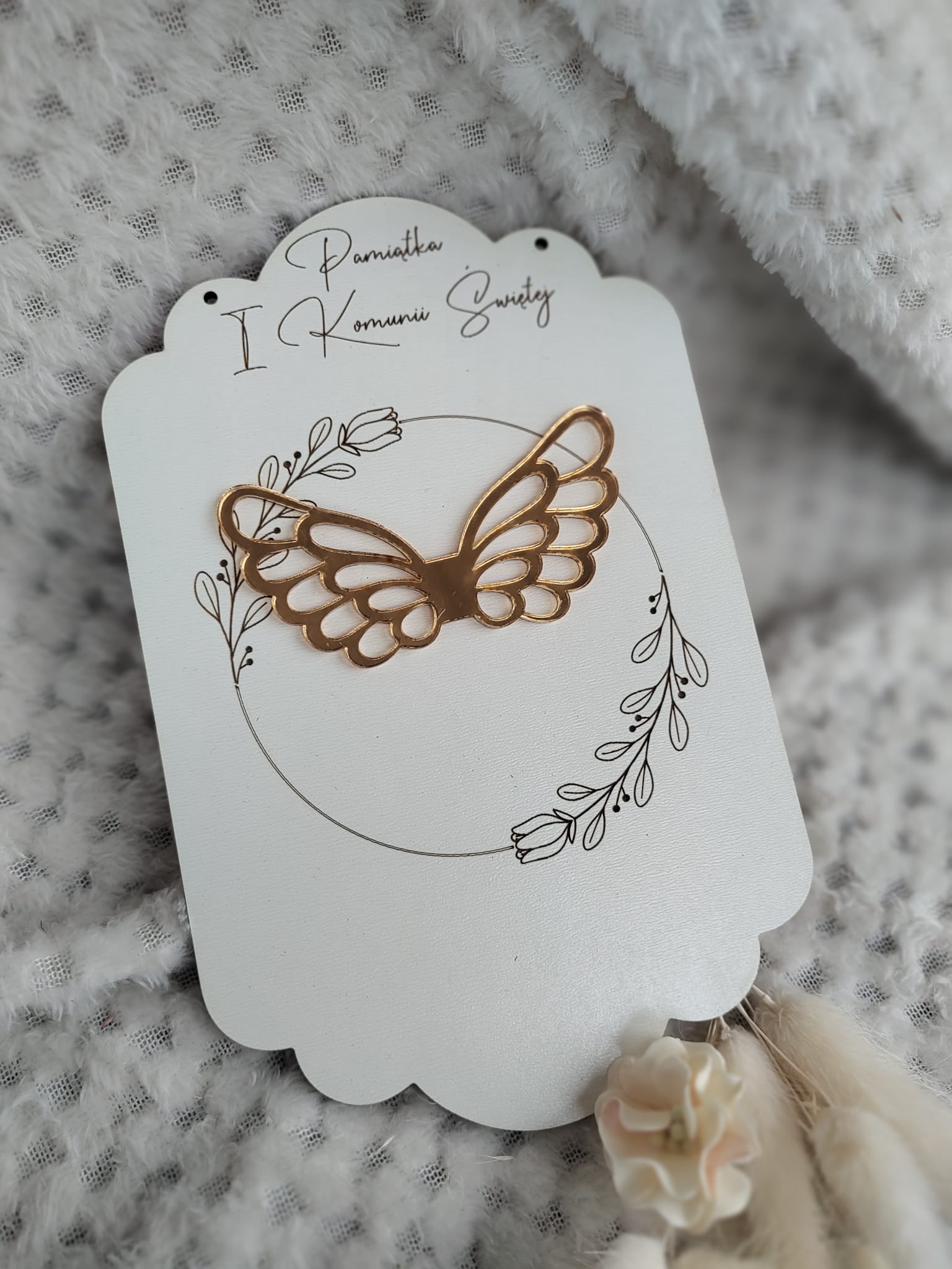 Pamiątka na I Komunię Świętą z HDF 19cm x 12cm H442