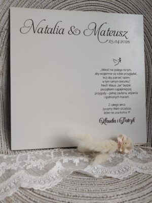 Tło do ramki z makramy Komunia Święta z HDF 25cm x 25cm 50 znaków HT10