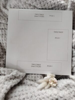 Tło do ramki z makramy Komunia Święta z HDF 25cm x 25cm 500 znaków HT11