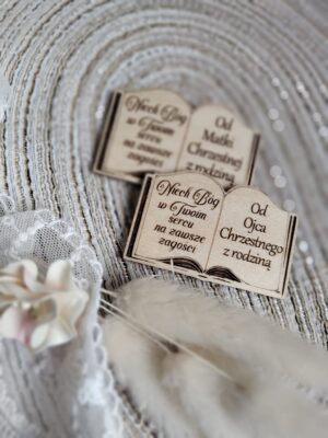 Tabliczka na I Komunię Świętą ze sklejki 6cm x 4cm N916